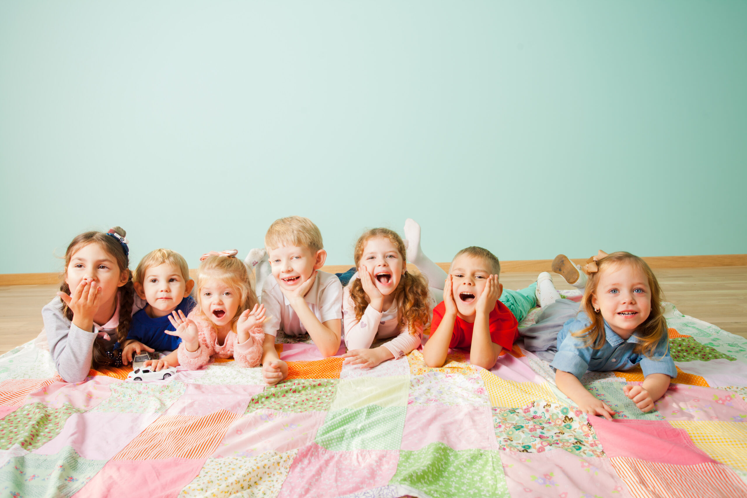 Bambini in età prescolare durante la propedeutica musicale all'Accademia Solevoci di Varese
